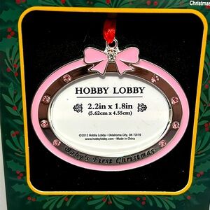 Pink Ornament Baby’s First Christmas